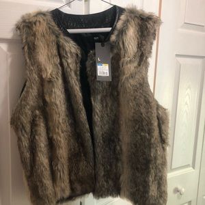 Faux fur vest